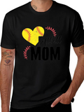 Softball Mom Heart Graphic Tee product image 1