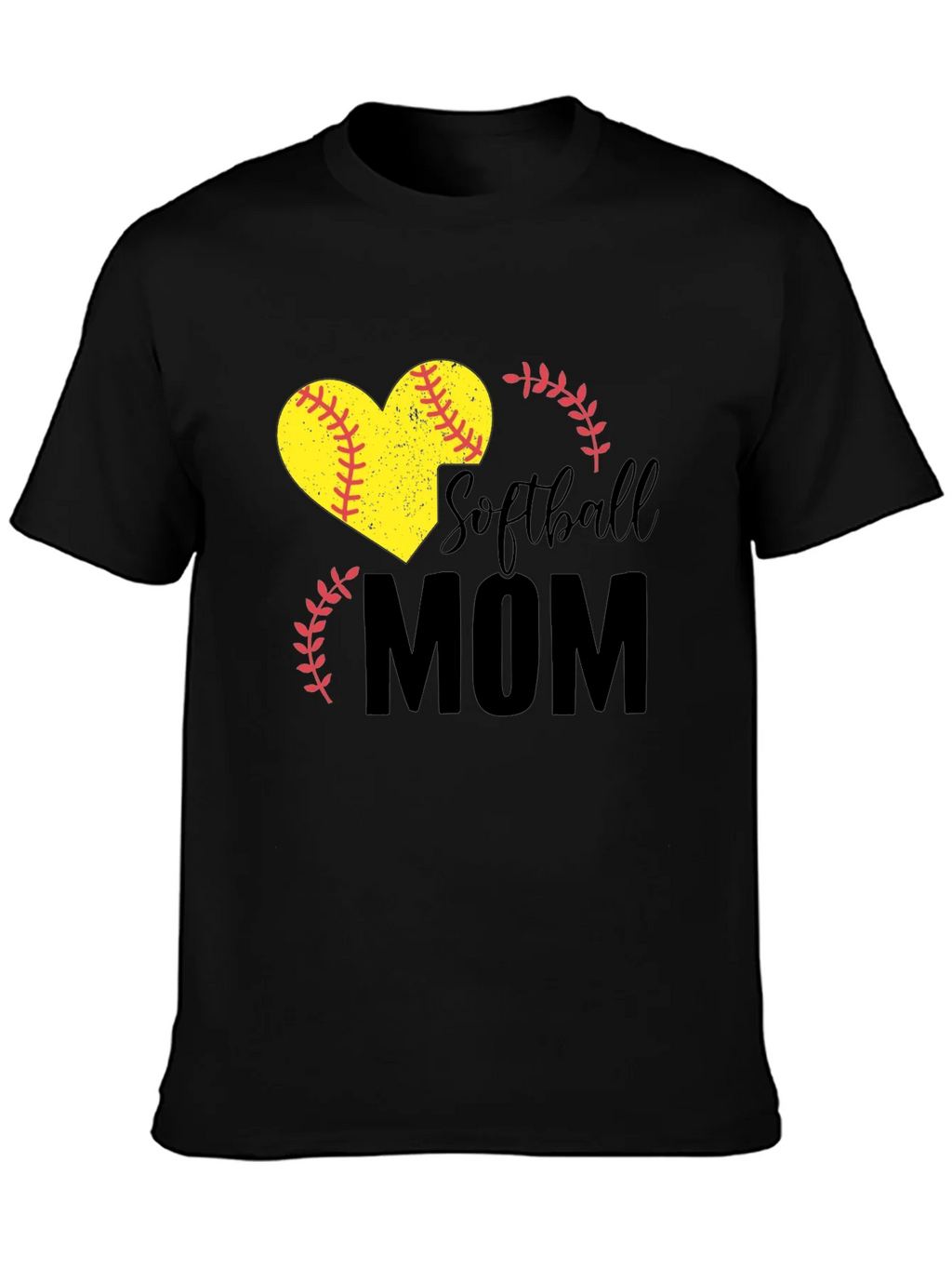 Softball Mom Heart Graphic Tee product image 3