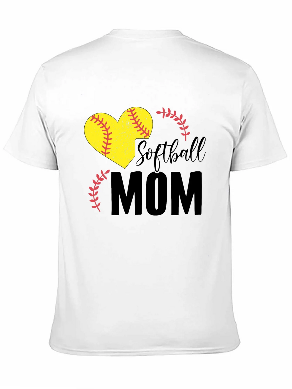 Softball Mom Heart Graphic Tee product image 5