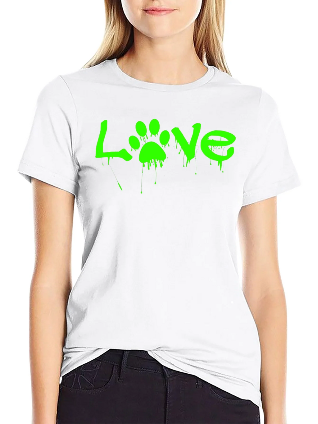 Love Paw Print Graphic Tee - Black product image 8