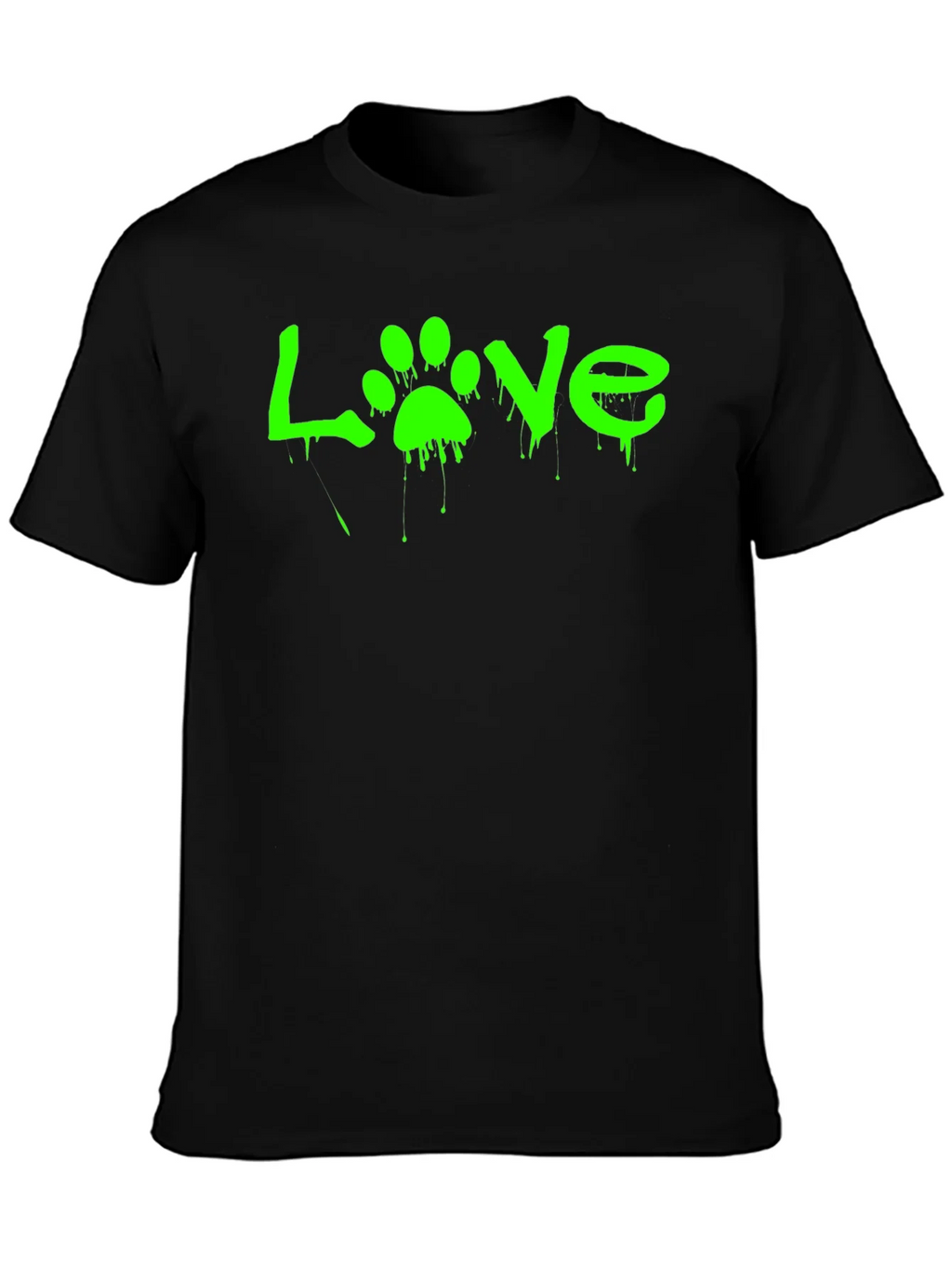 Love Paw Print Graphic Tee - Black product image 3