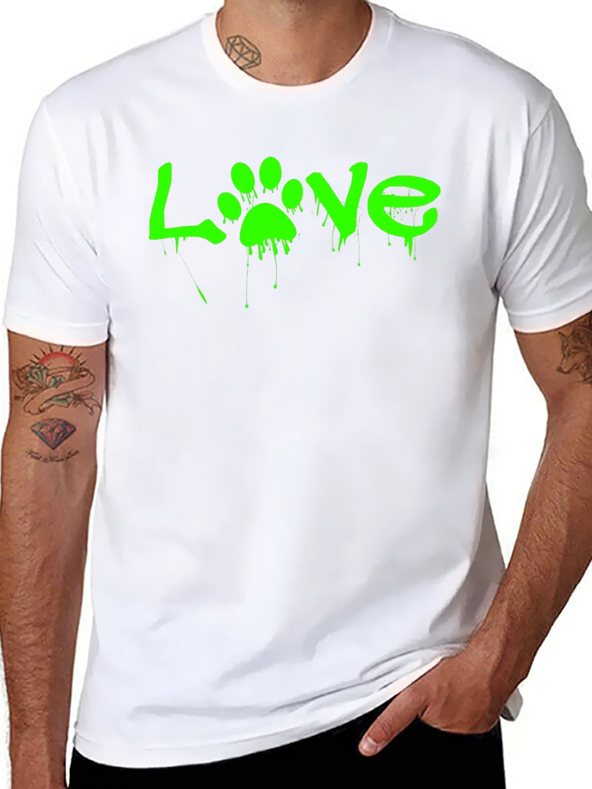 Love Paw Print Graphic Tee - Black product image 7