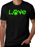Love Paw Print Graphic Tee - Black product image 1