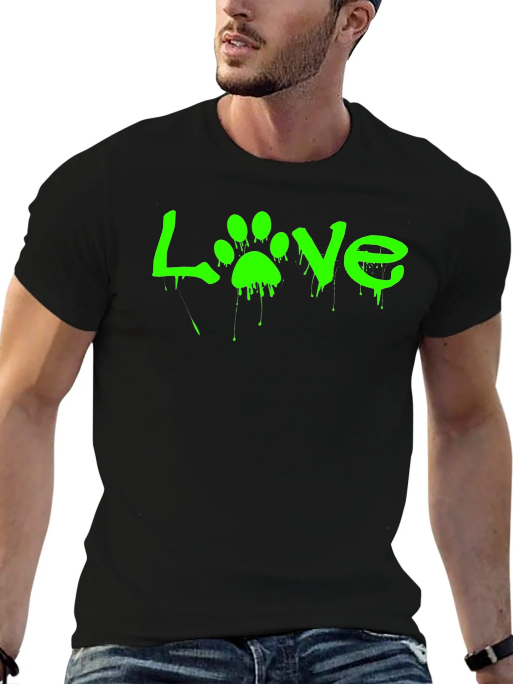 Love Paw Print Graphic Tee - Black product image 6
