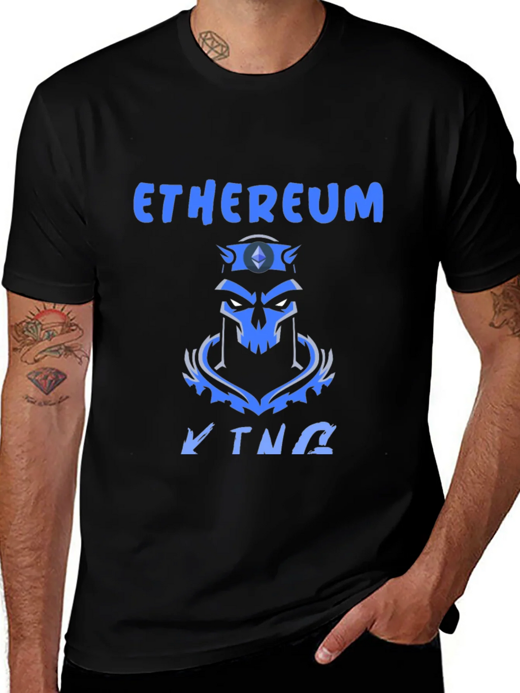 Ethereum King Black T-Shirt product image 1
