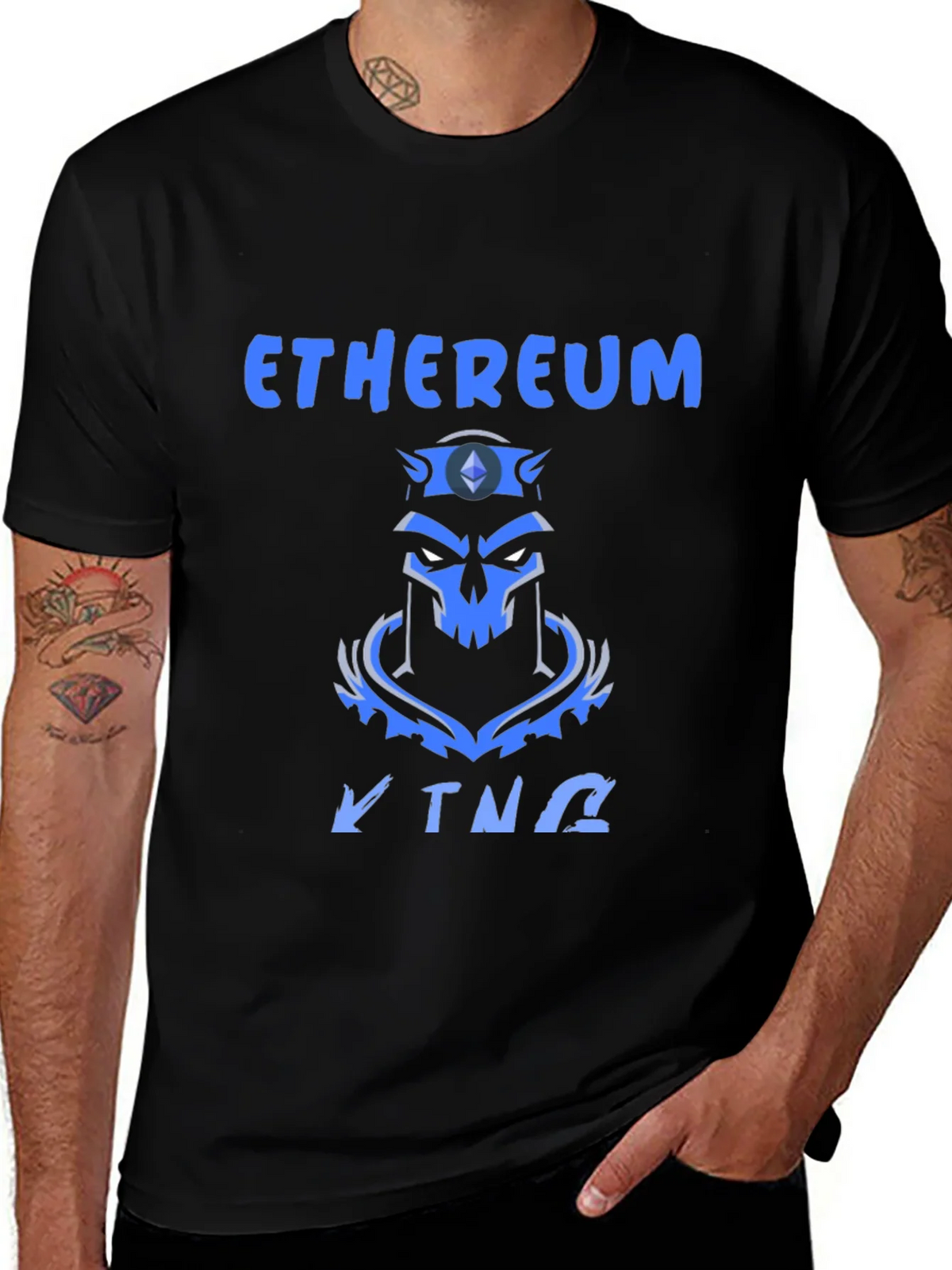Ethereum King Black T-Shirt product image 1