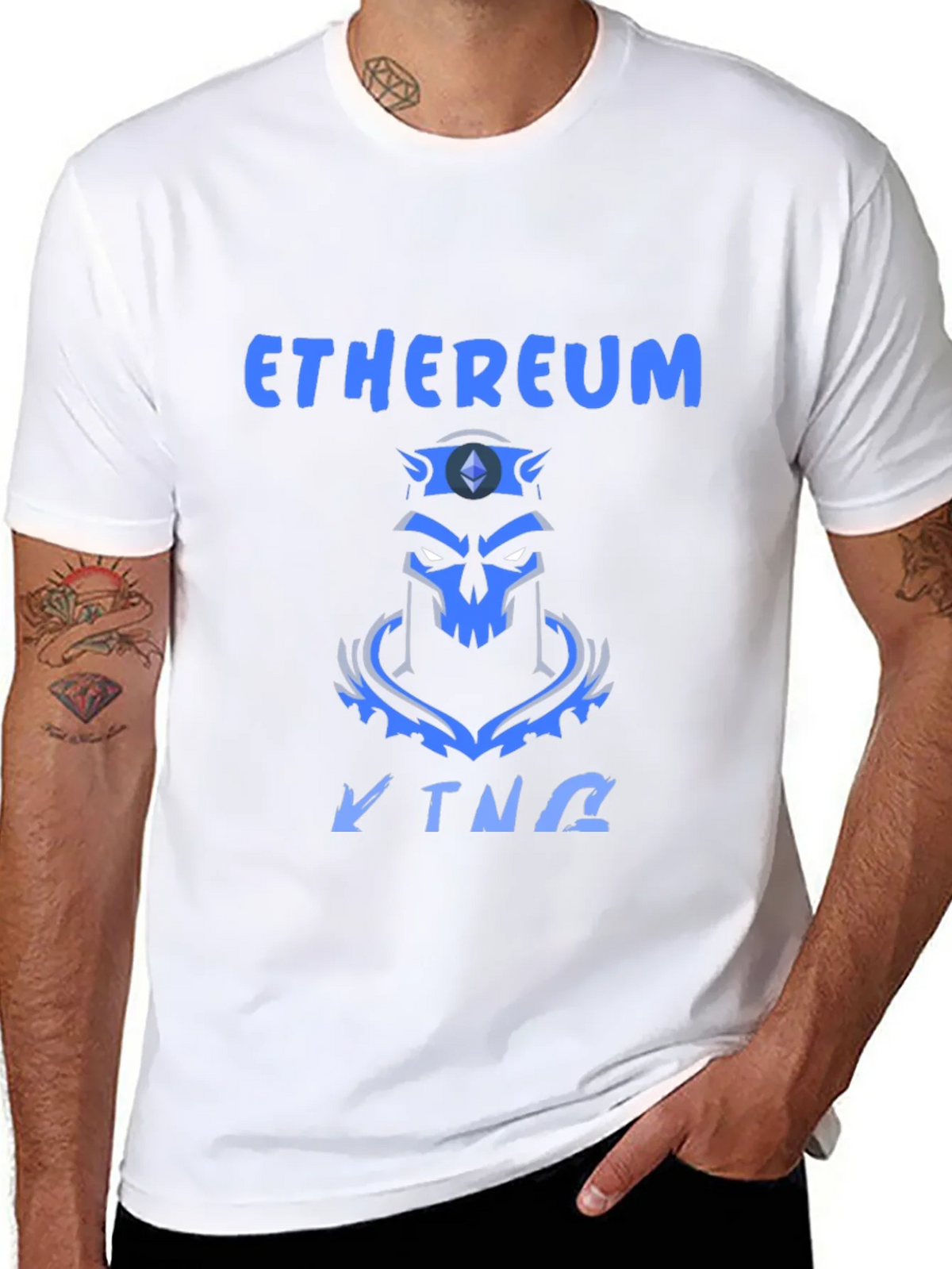 Ethereum King Black T-Shirt product image 7