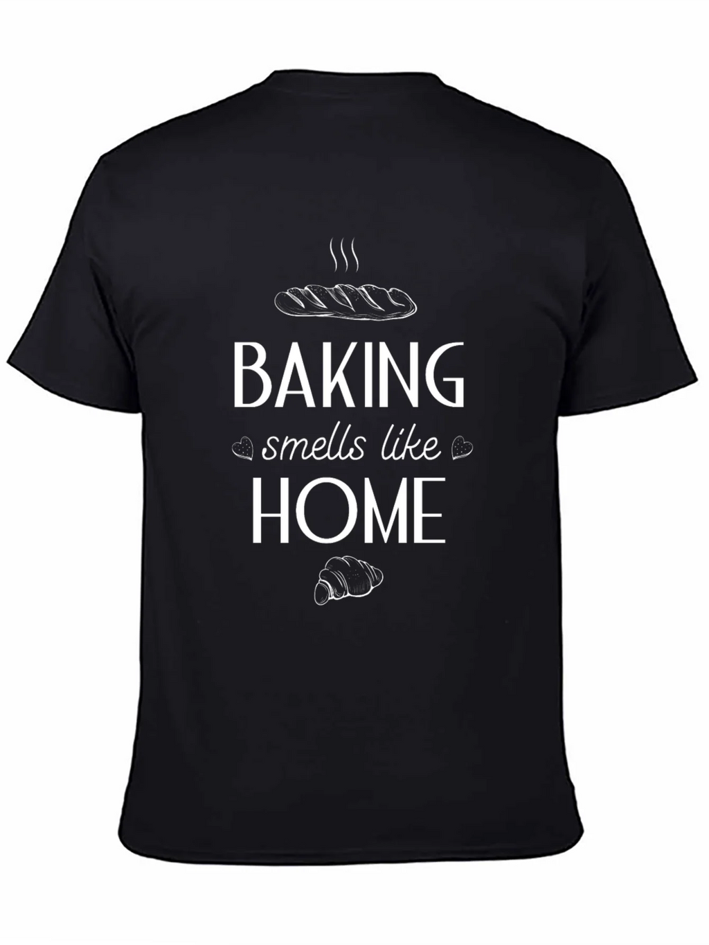 Baking Smells Like Home Graphic Tee - Unisex Black T-Shirt product image 4