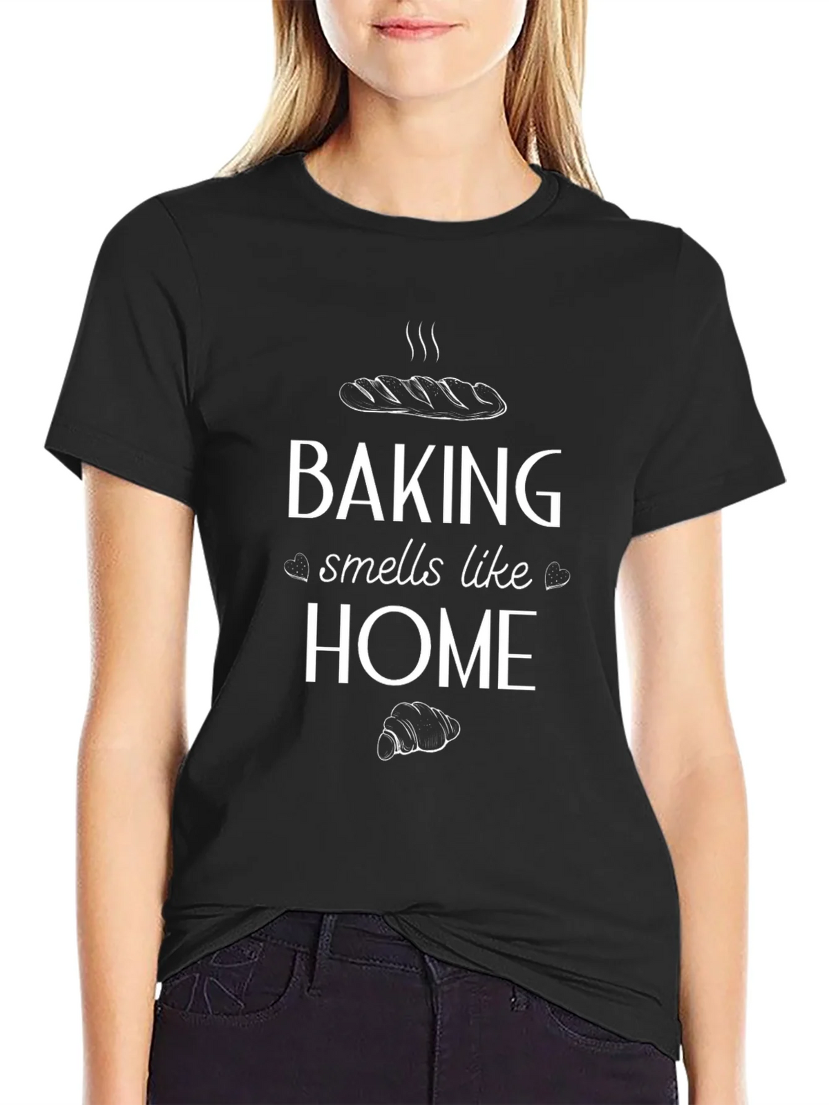 Baking Smells Like Home Graphic Tee - Unisex Black T-Shirt product image 2