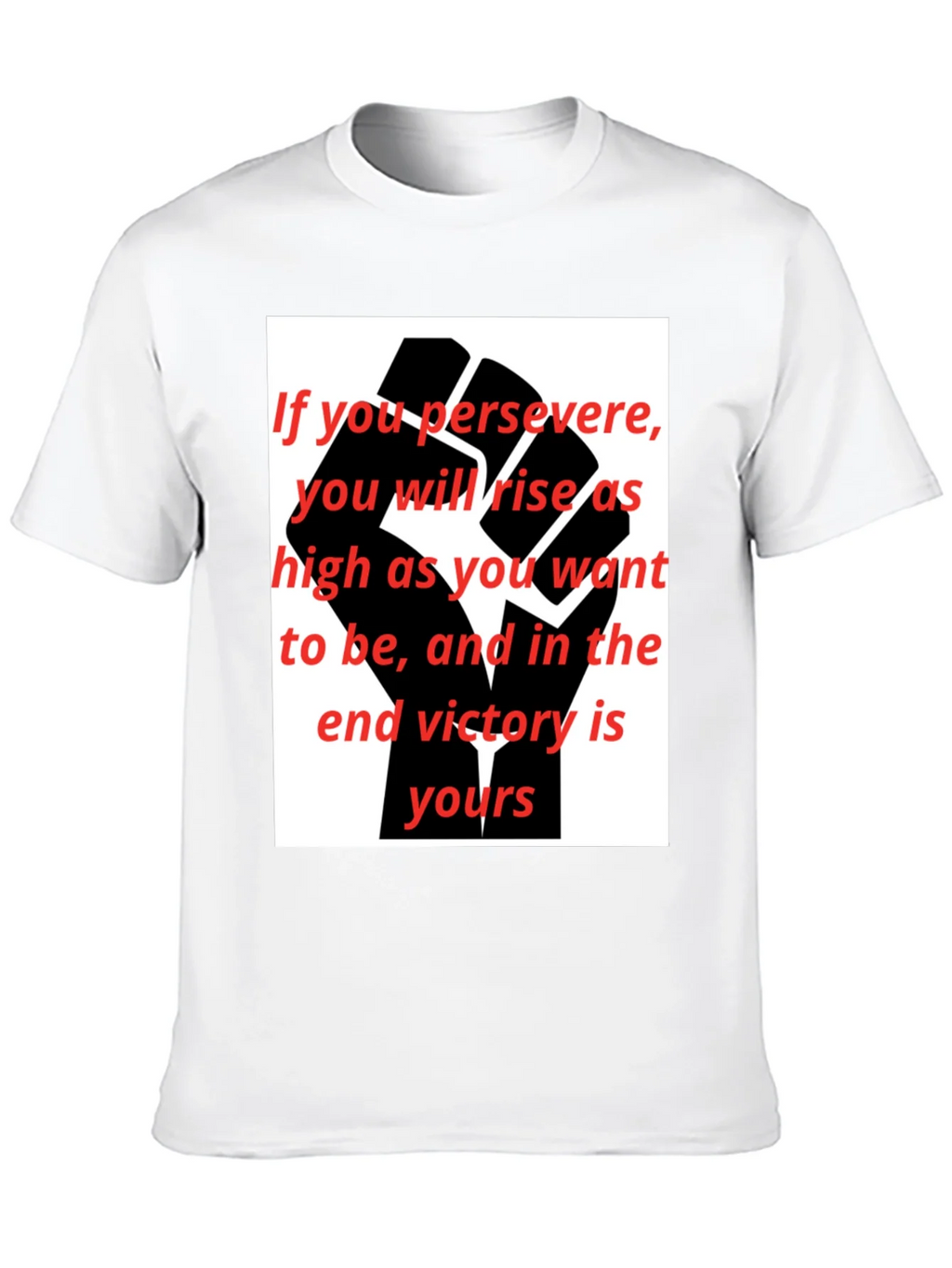 Motivational Black Fist Graphic T-Shirt product image 9