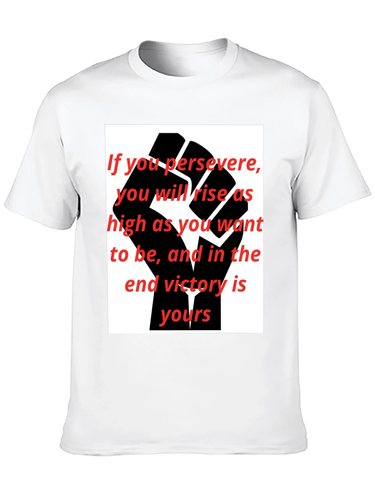 Motivational Black Fist Graphic T-Shirt product image 9