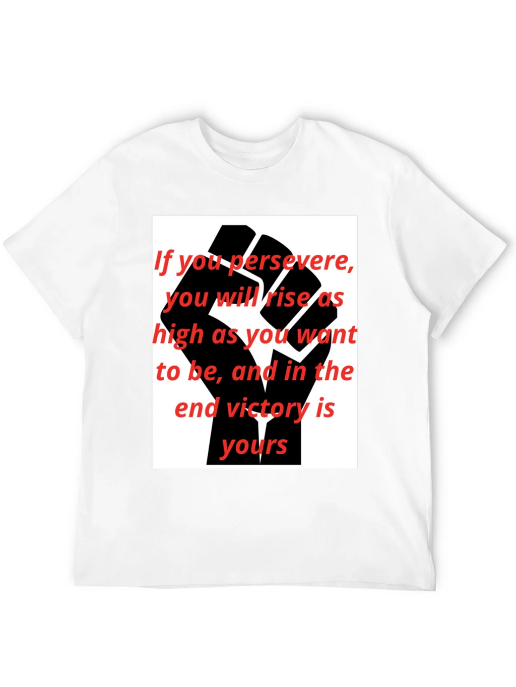Motivational Black Fist Graphic T-Shirt product image 11