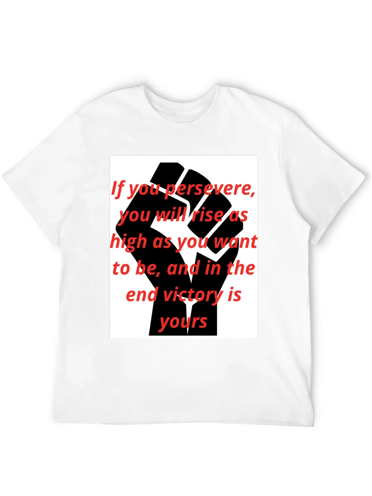 Motivational Black Fist Graphic T-Shirt product image 11