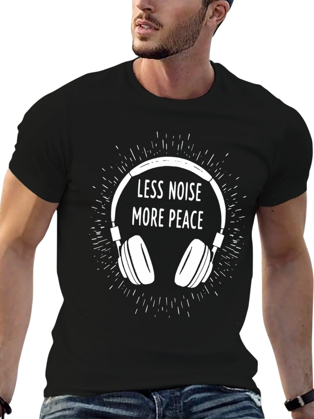 Less Noise More Peace Graphic T-Shirt product image 5