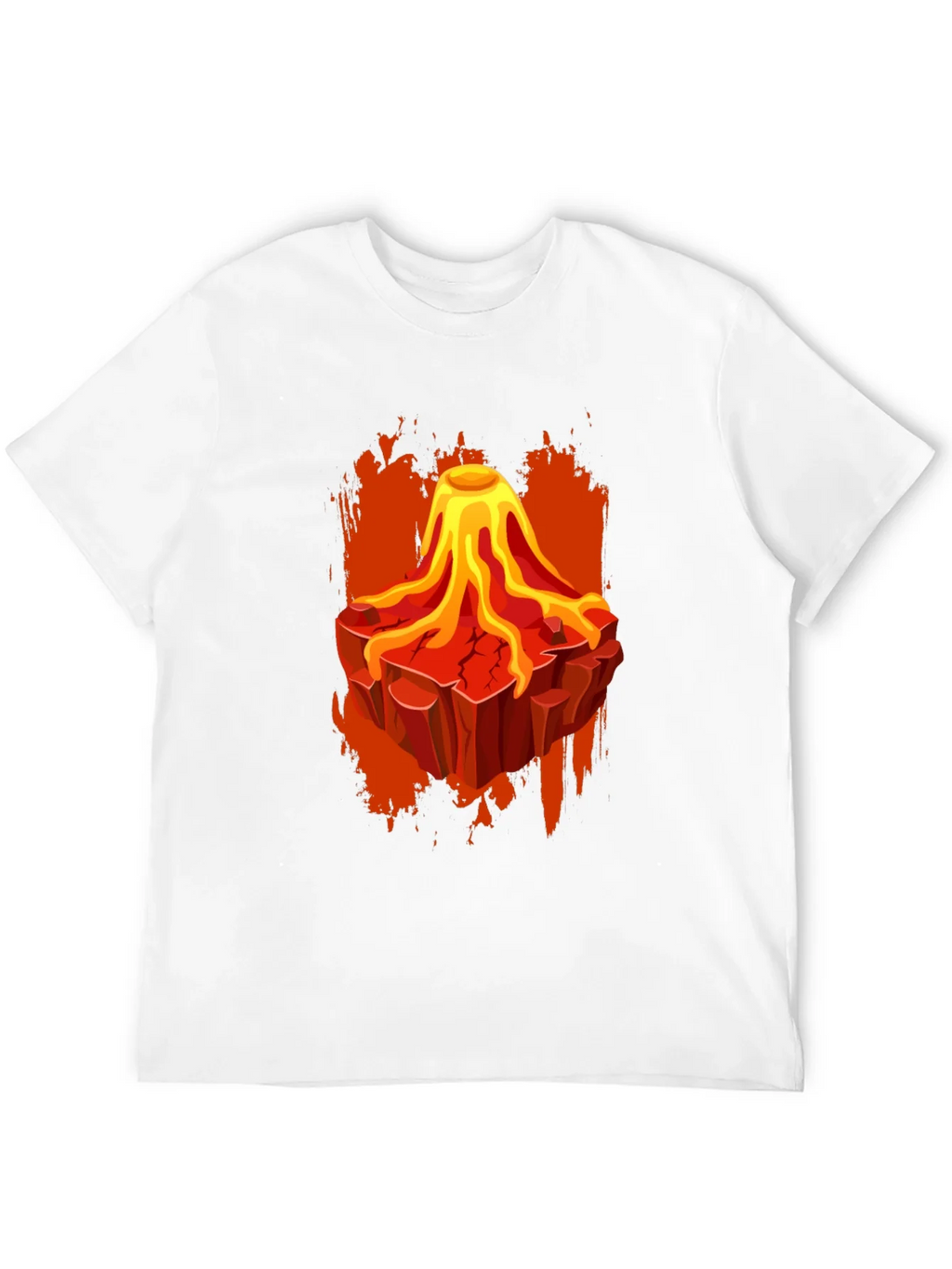 Volcano Lava Graphic Print Black T-Shirt product image 11