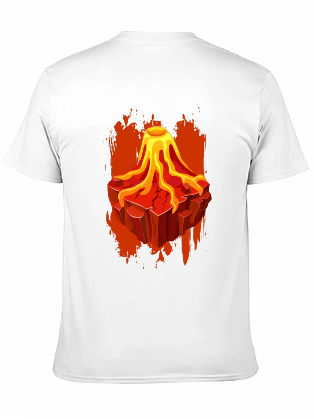Volcano Lava Graphic Print Black T-Shirt product image 10