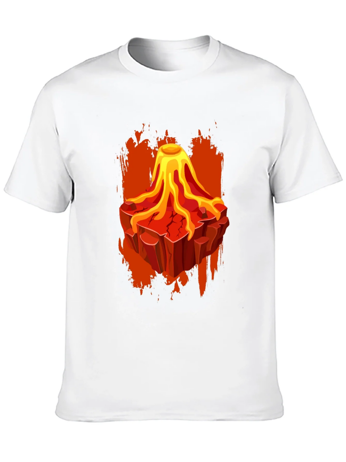 Volcano Lava Graphic Print Black T-Shirt product image 9