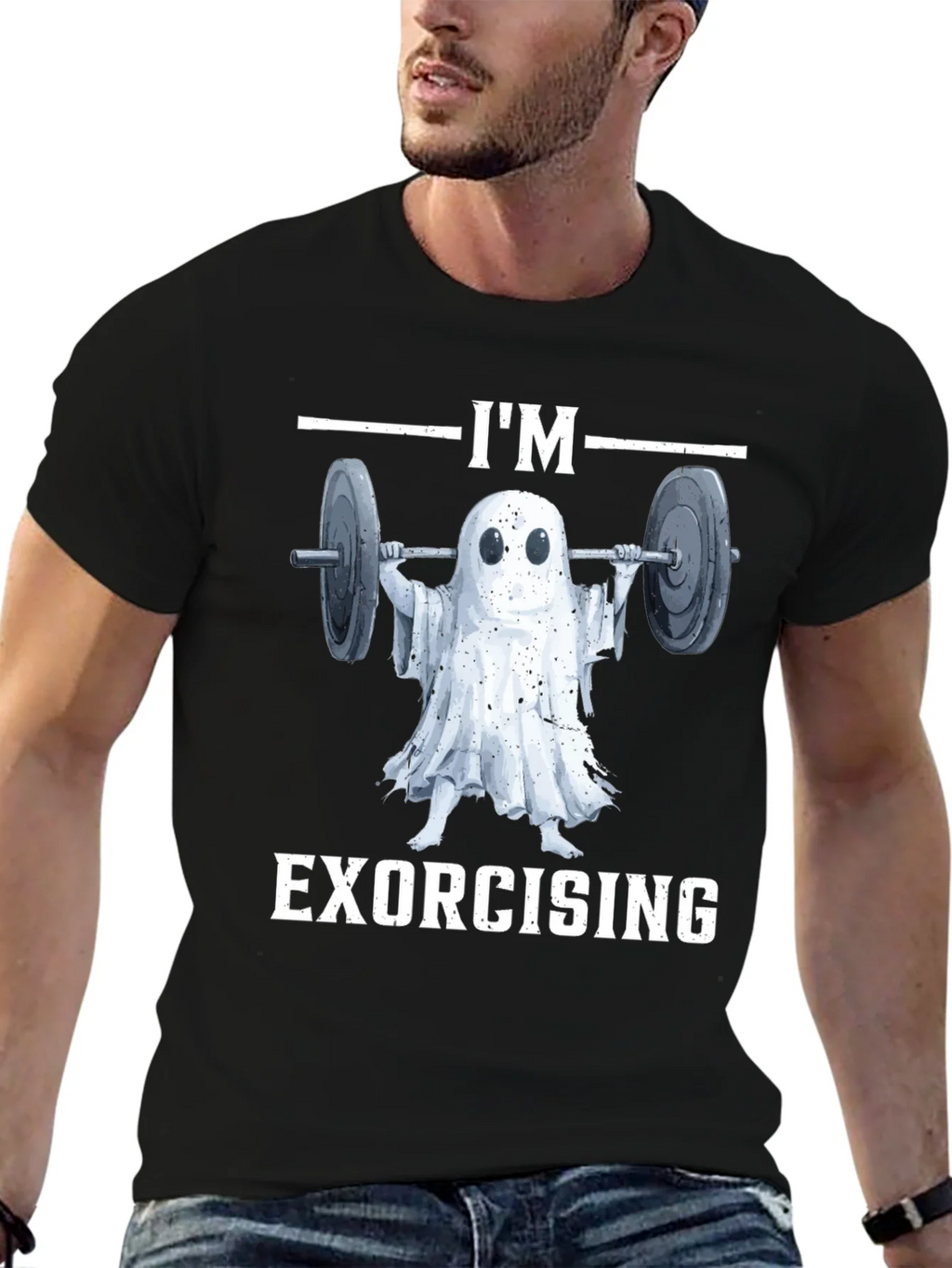 Funny Ghost Exorcising Workout T-Shirt product image 6