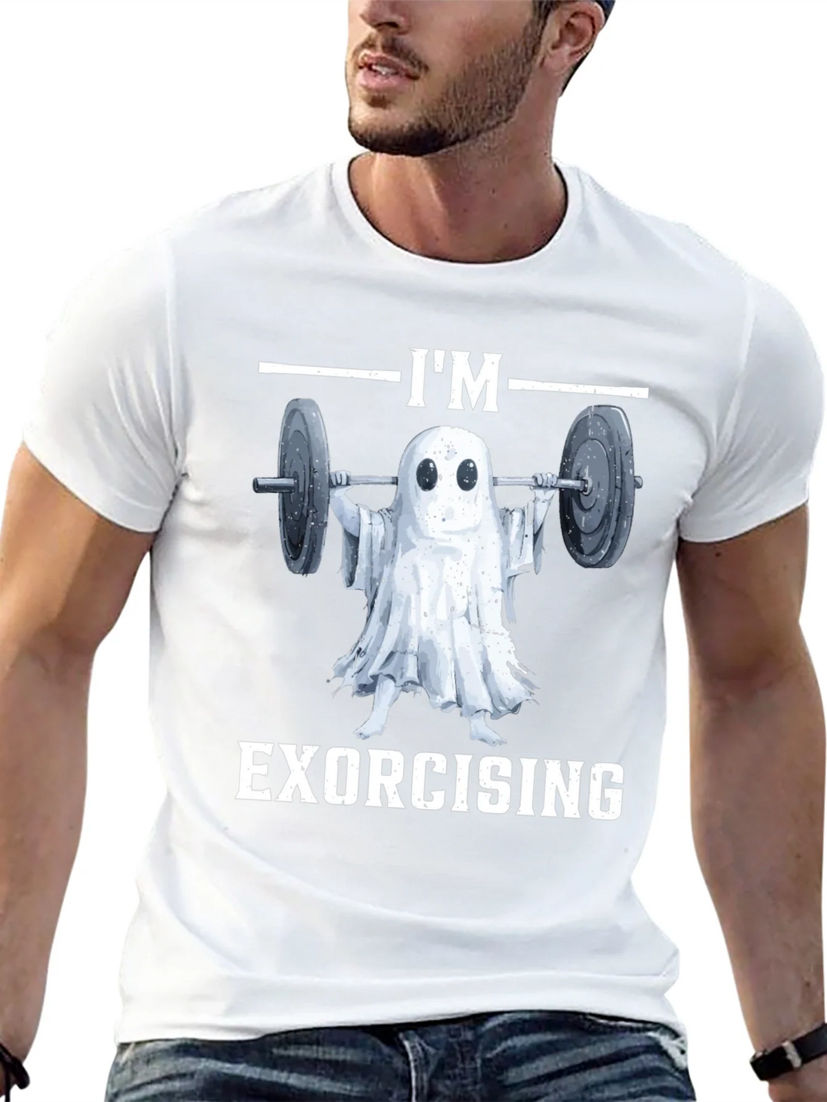 Funny Ghost Exorcising Workout T-Shirt product image 12