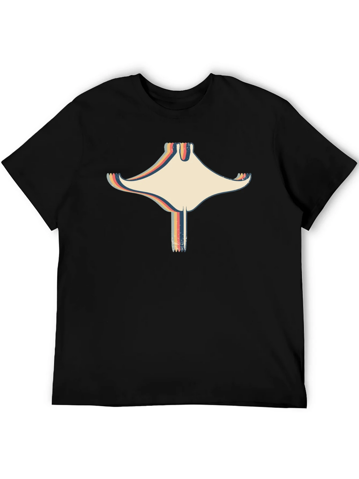 Retro Stingray Graphic Black T-Shirt product image 5