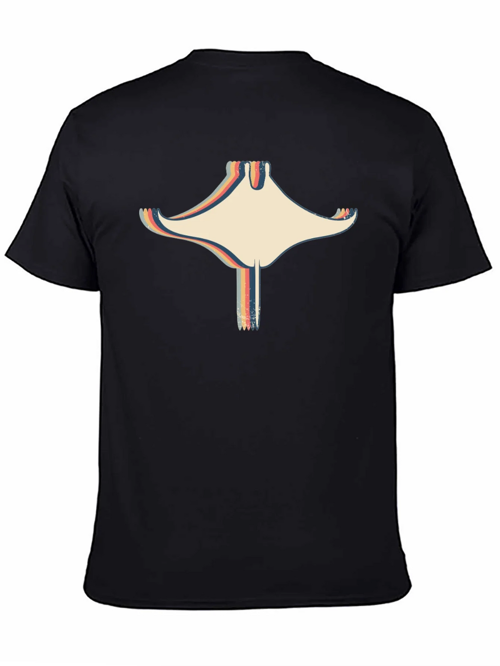 Retro Stingray Graphic Black T-Shirt product image 4