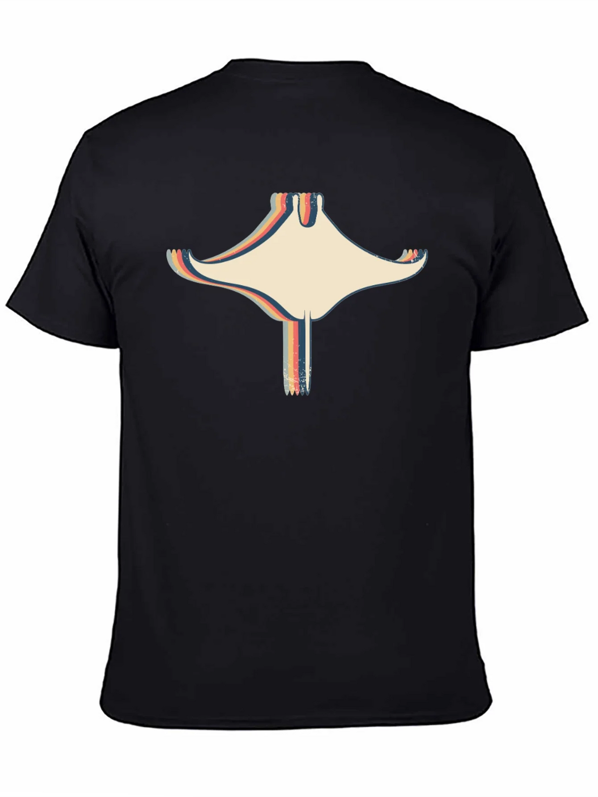 Retro Stingray Graphic Black T-Shirt product image 4