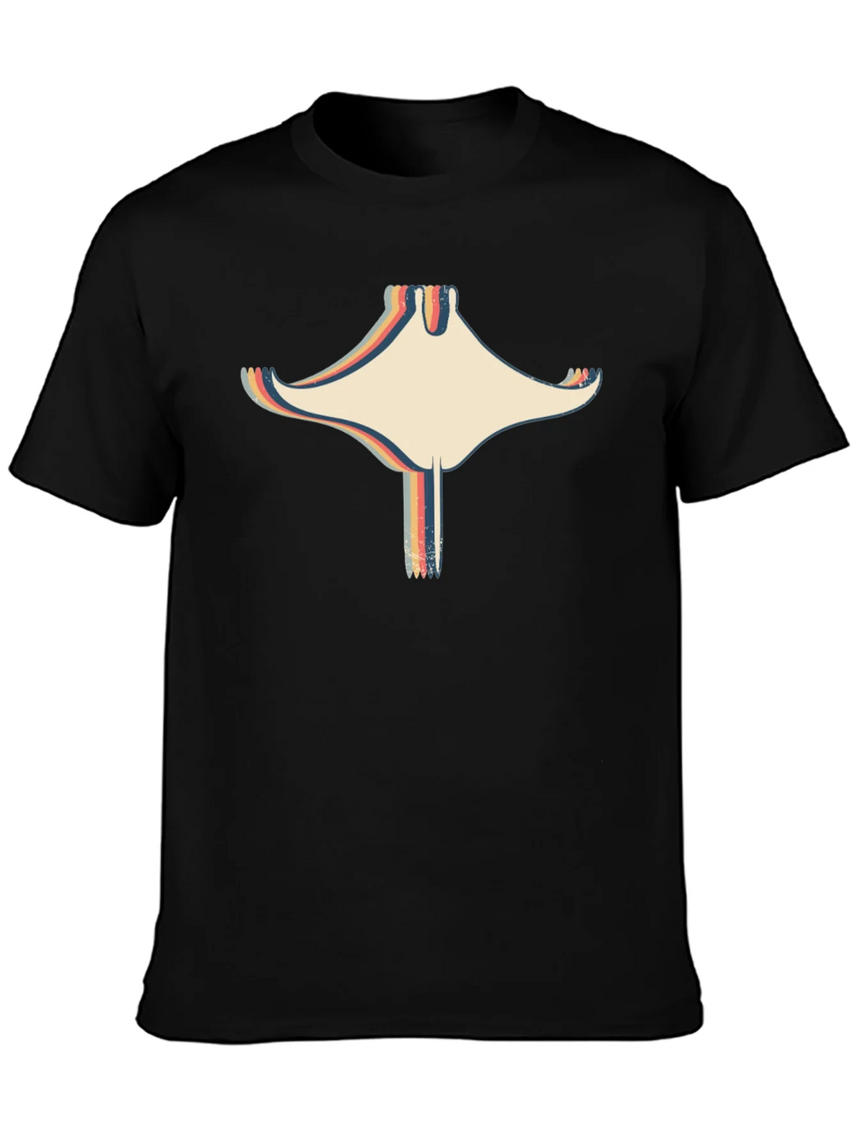 Retro Stingray Graphic Black T-Shirt product image 3