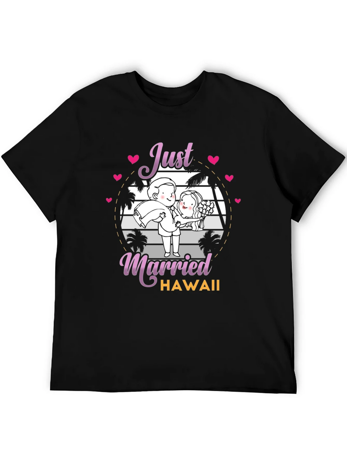 Just Married Hawaii Graphic T-Shirt product image 1