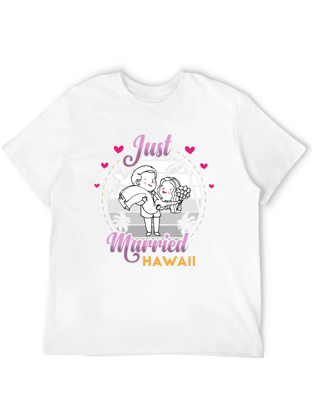 Just Married Hawaii Graphic T-Shirt product image 5
