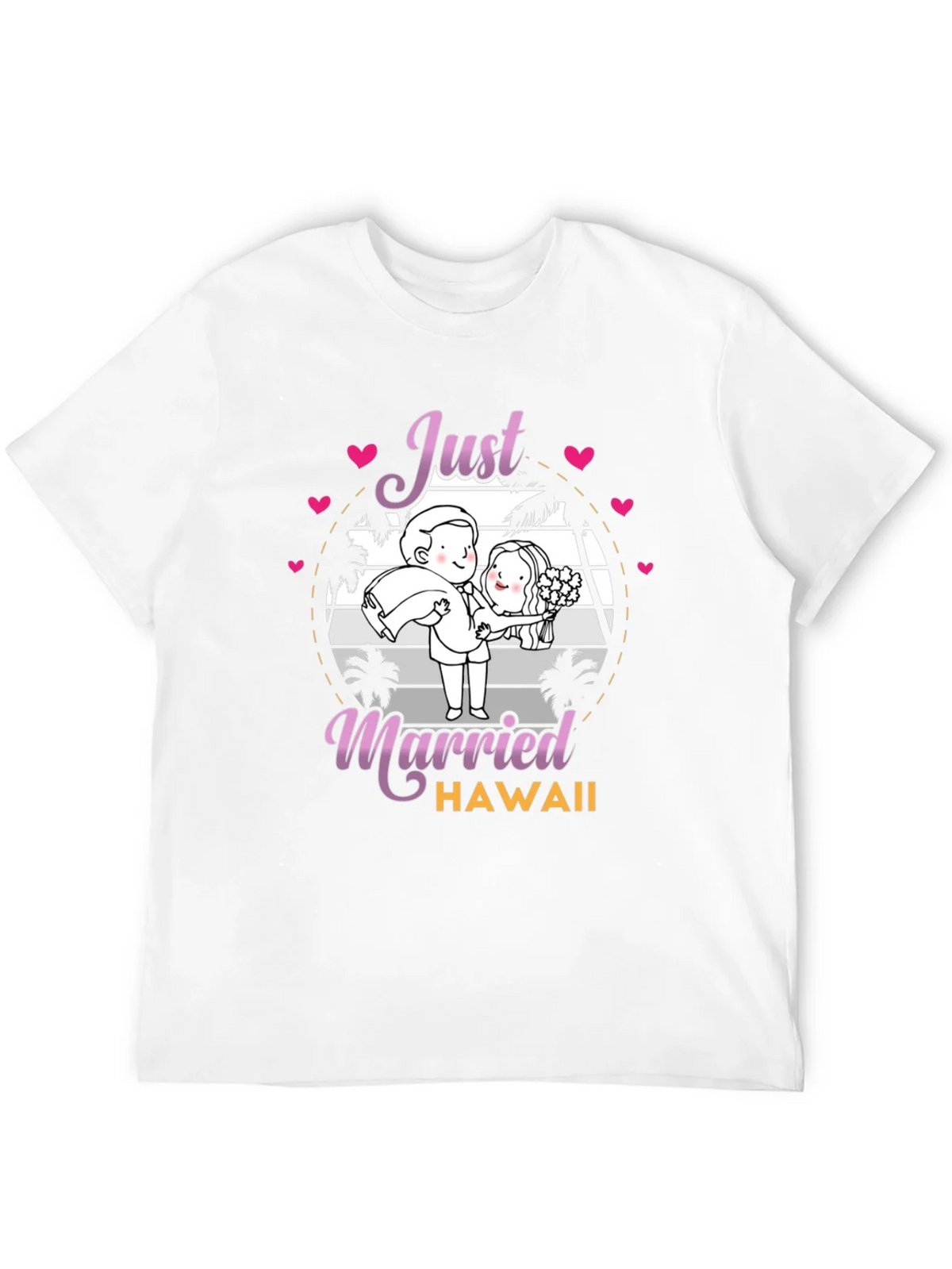 Just Married Hawaii Graphic T-Shirt product image 5