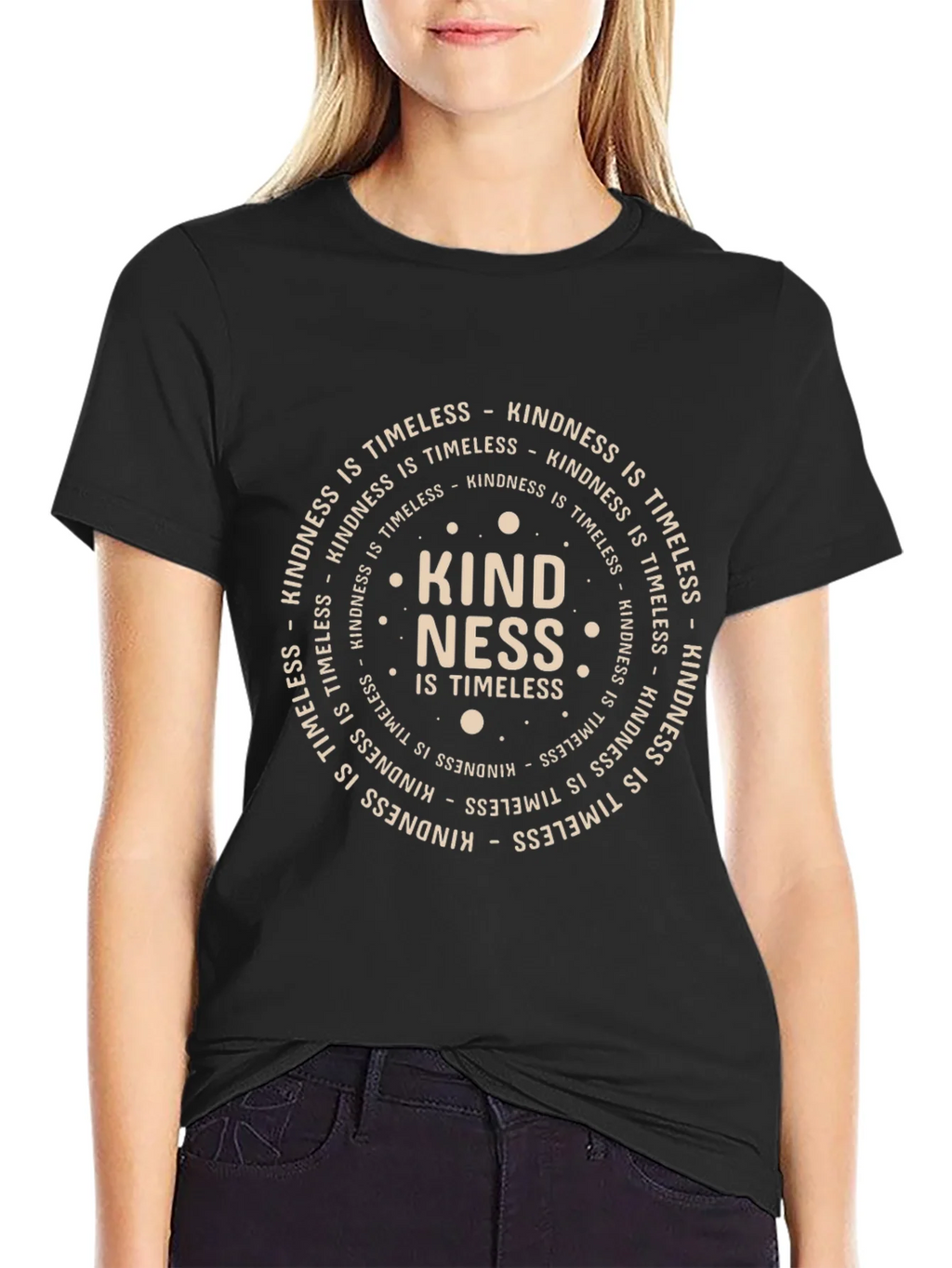 Kindness is Timeless Black Graphic Tee product image 2
