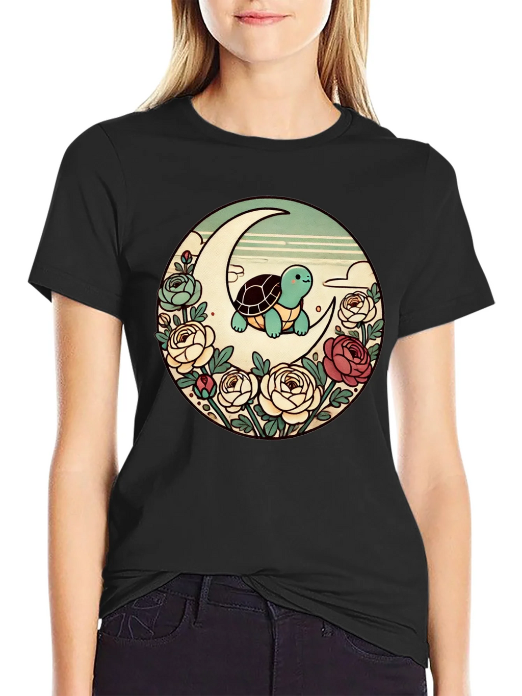 Turtle on the Moon Graphic Tee product image 1