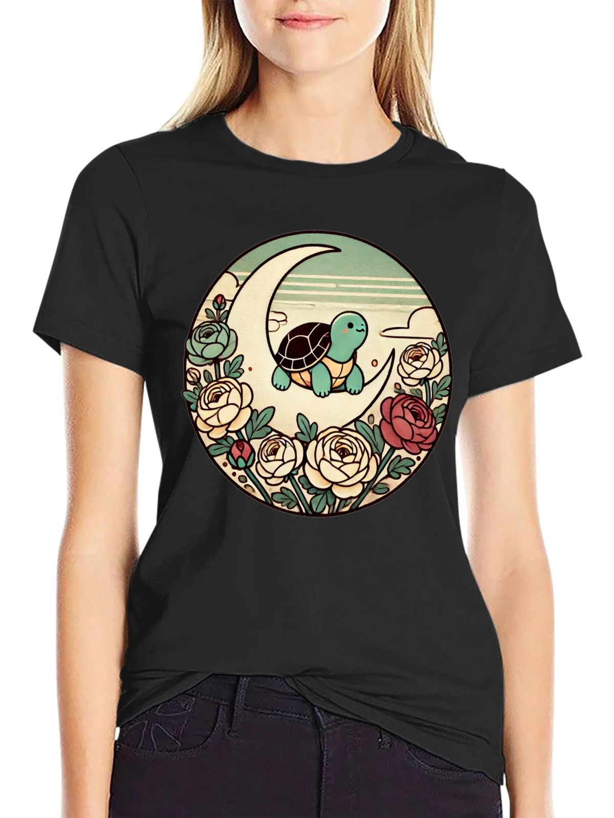 Turtle on the Moon Graphic Tee product image 1