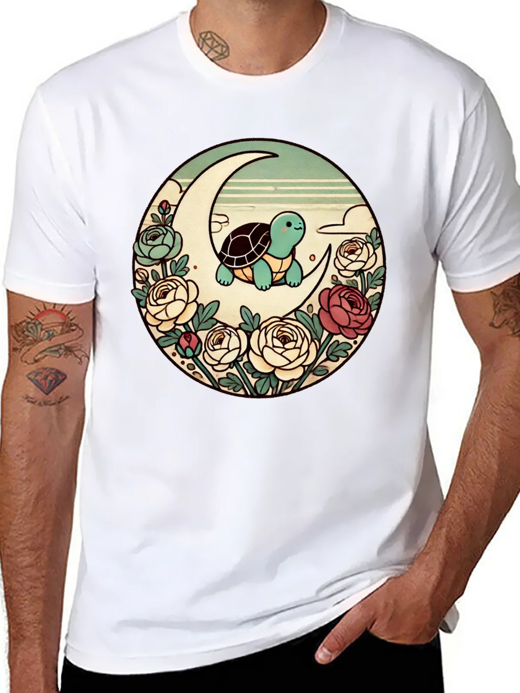 Turtle on the Moon Graphic Tee product image 3