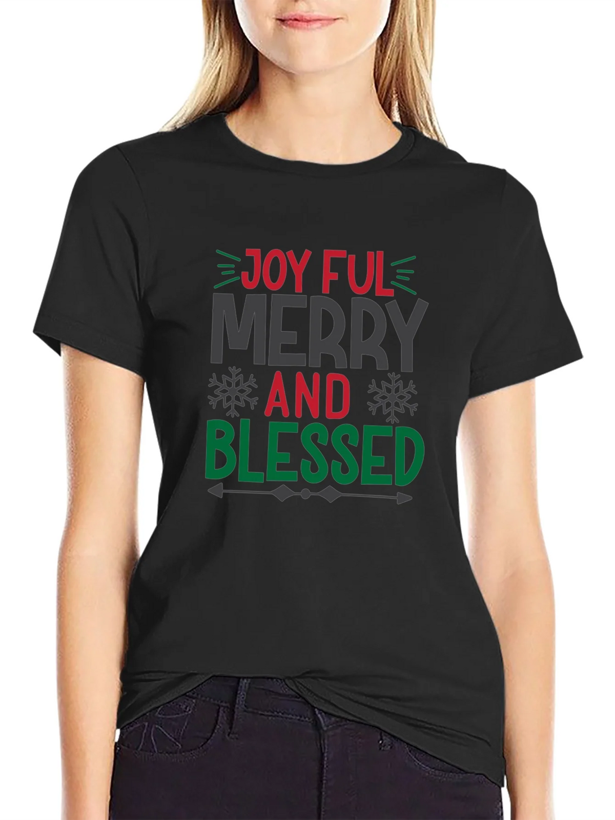 Joyful Merry and Blessed Christmas T-Shirt product image 2