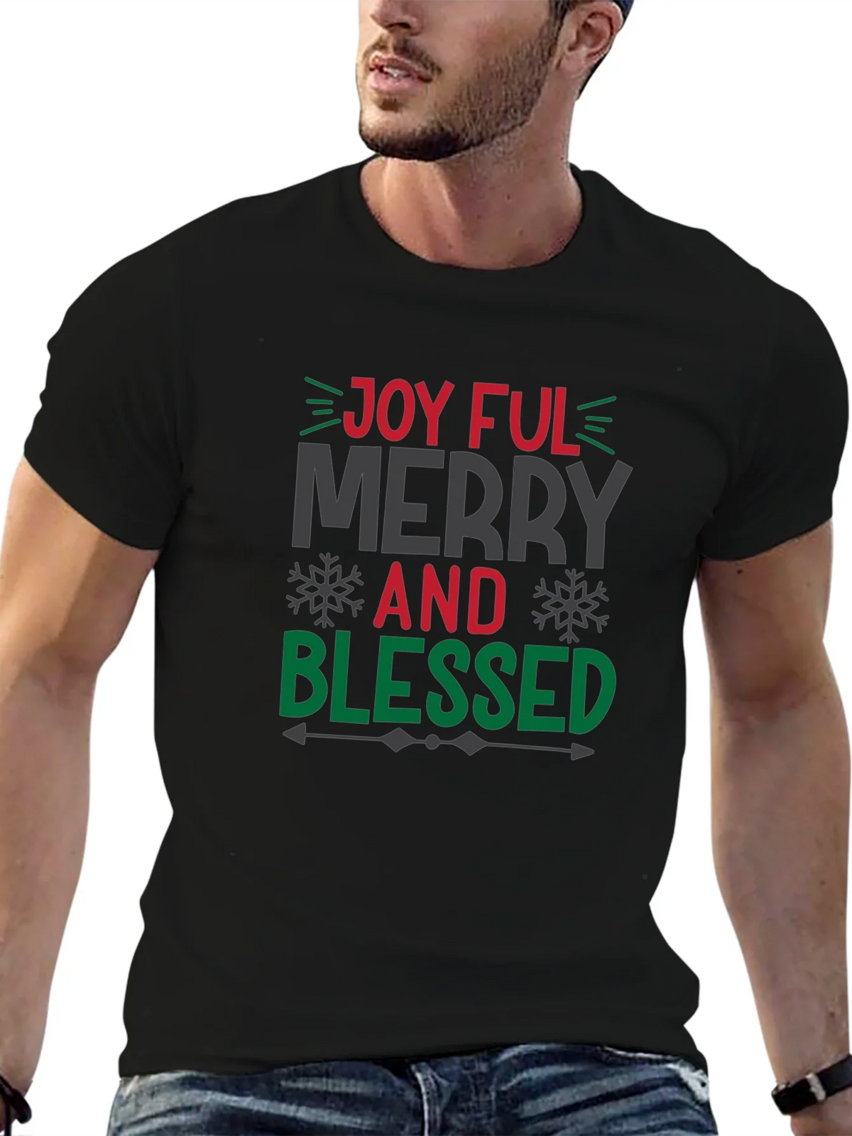 Joyful Merry and Blessed Christmas T-Shirt product image 6