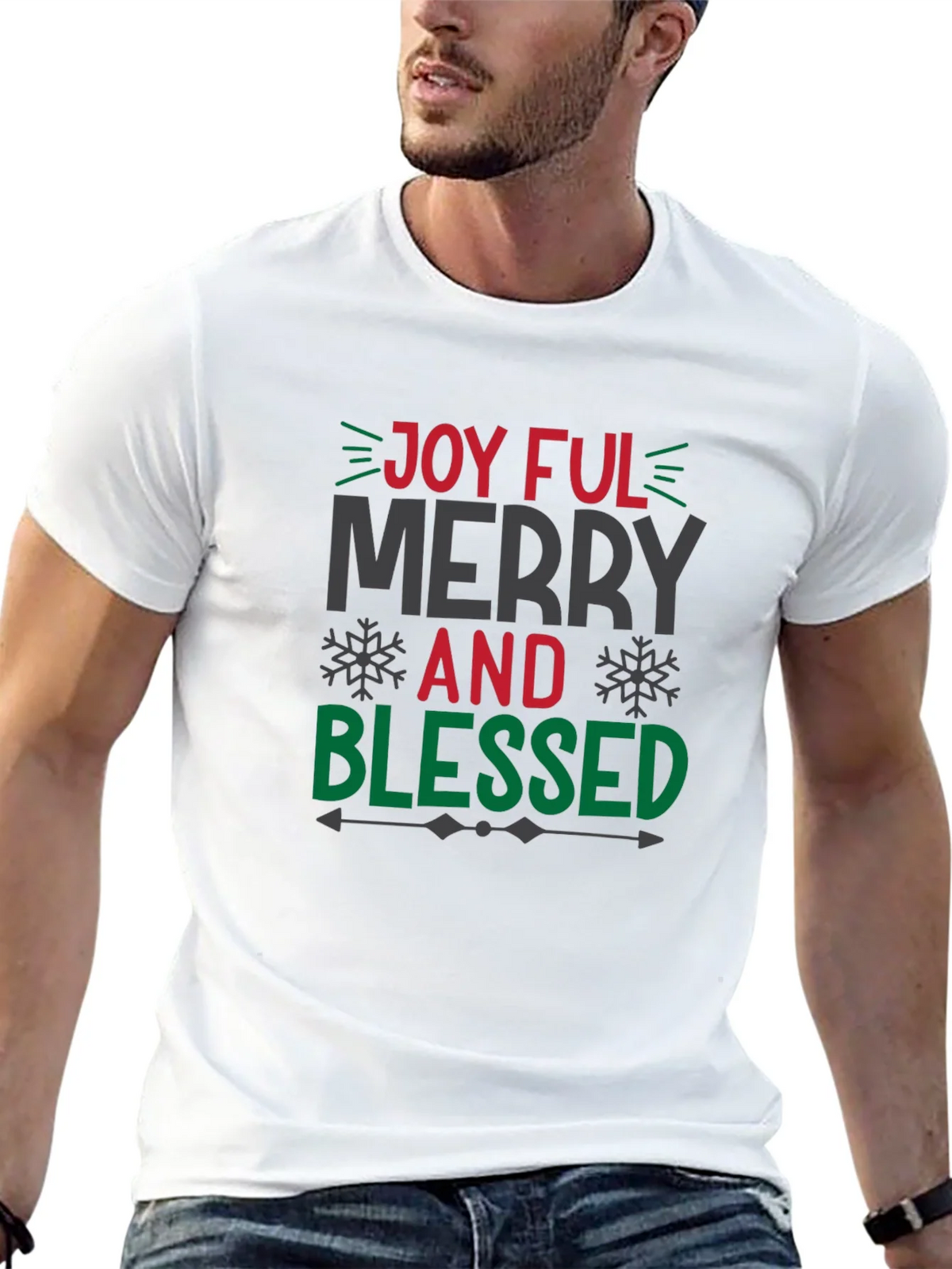 Joyful Merry and Blessed Christmas T-Shirt product image 12