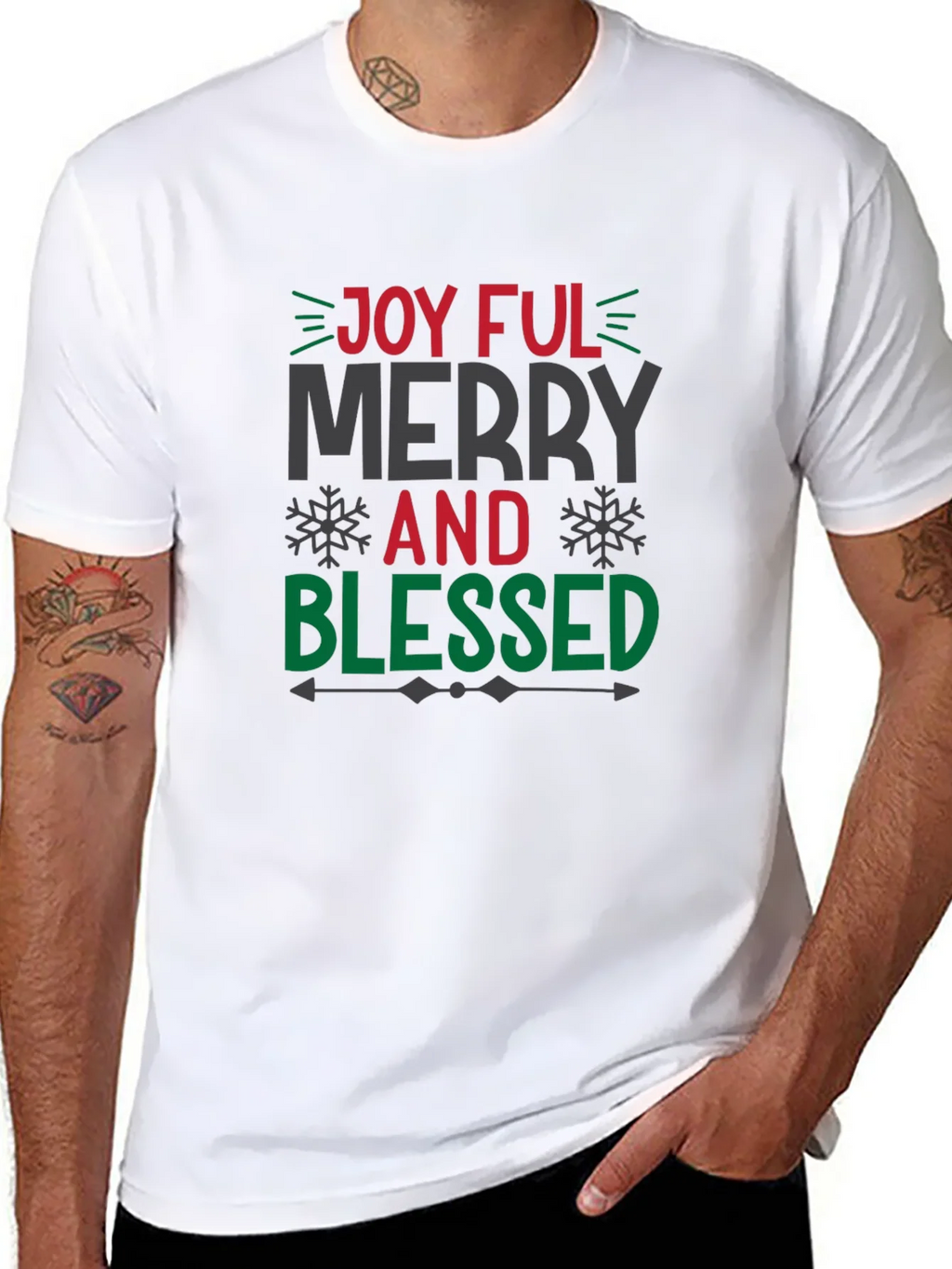 Joyful Merry and Blessed Christmas T-Shirt product image 7
