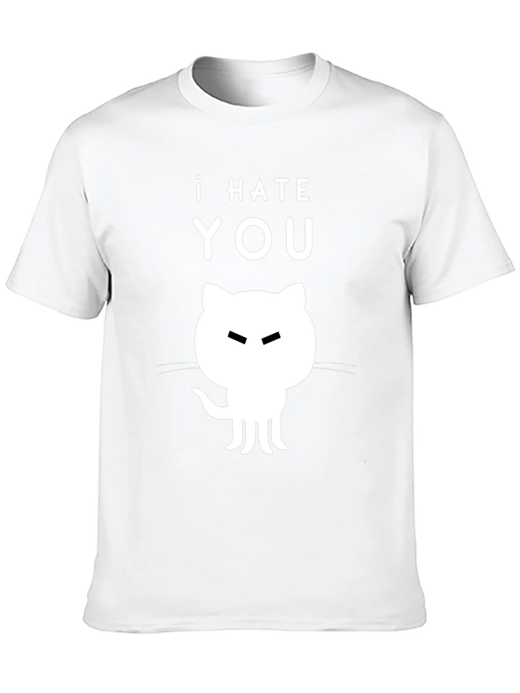 I Hate You Cat T-Shirt - Sarcastic Black Tee product image 8