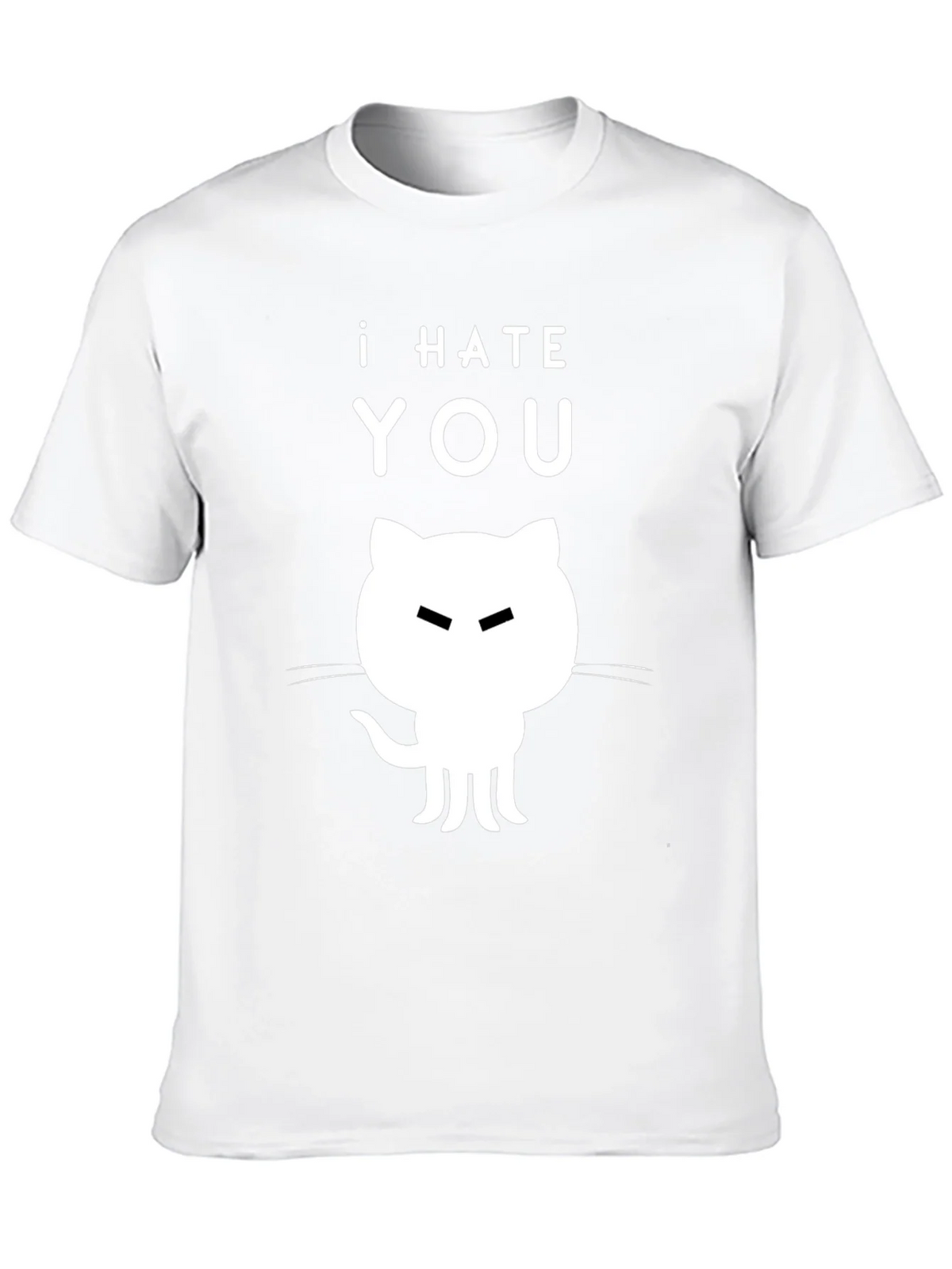I Hate You Cat T-Shirt - Sarcastic Black Tee product image 8