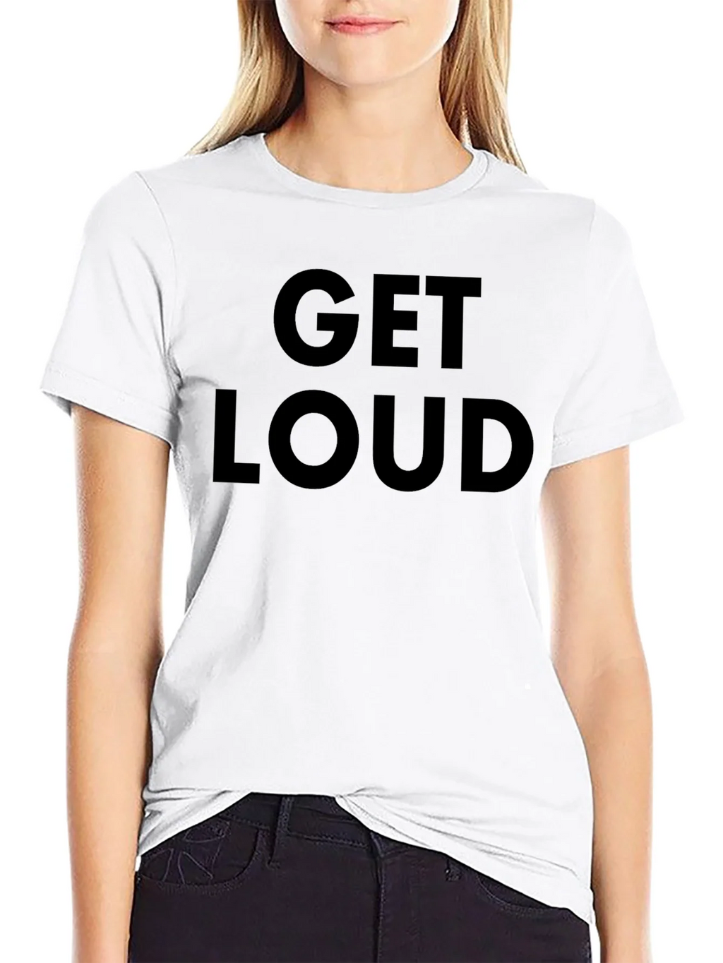 Get Loud Graphic Tee - Black Cotton T-Shirt product image 7