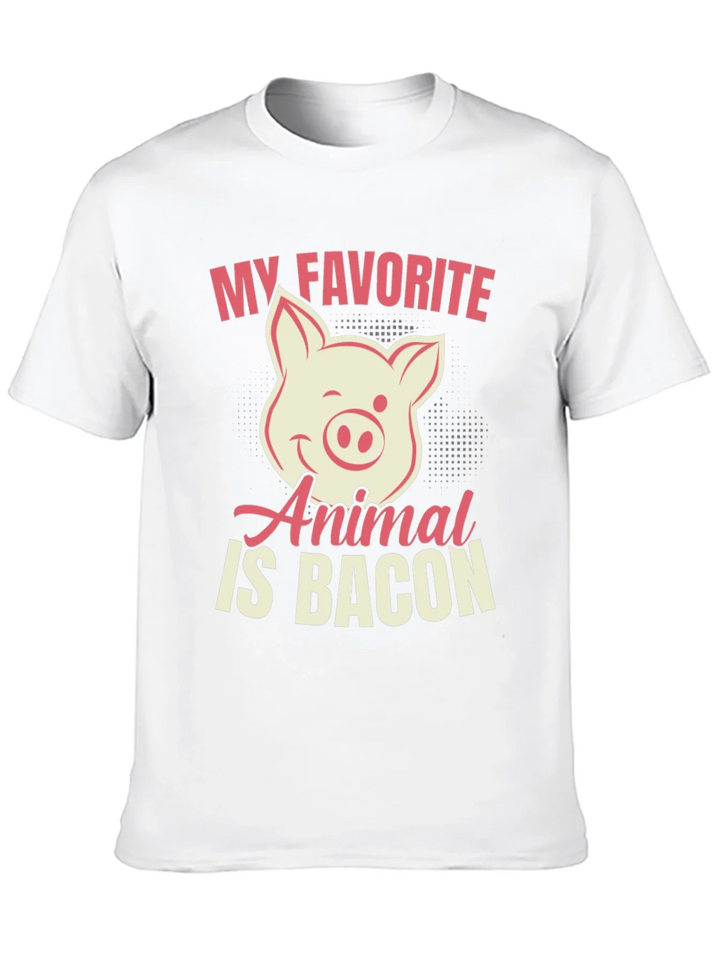 My Favorite Animal Is Bacon Pig Graphic T-Shirt product image 9