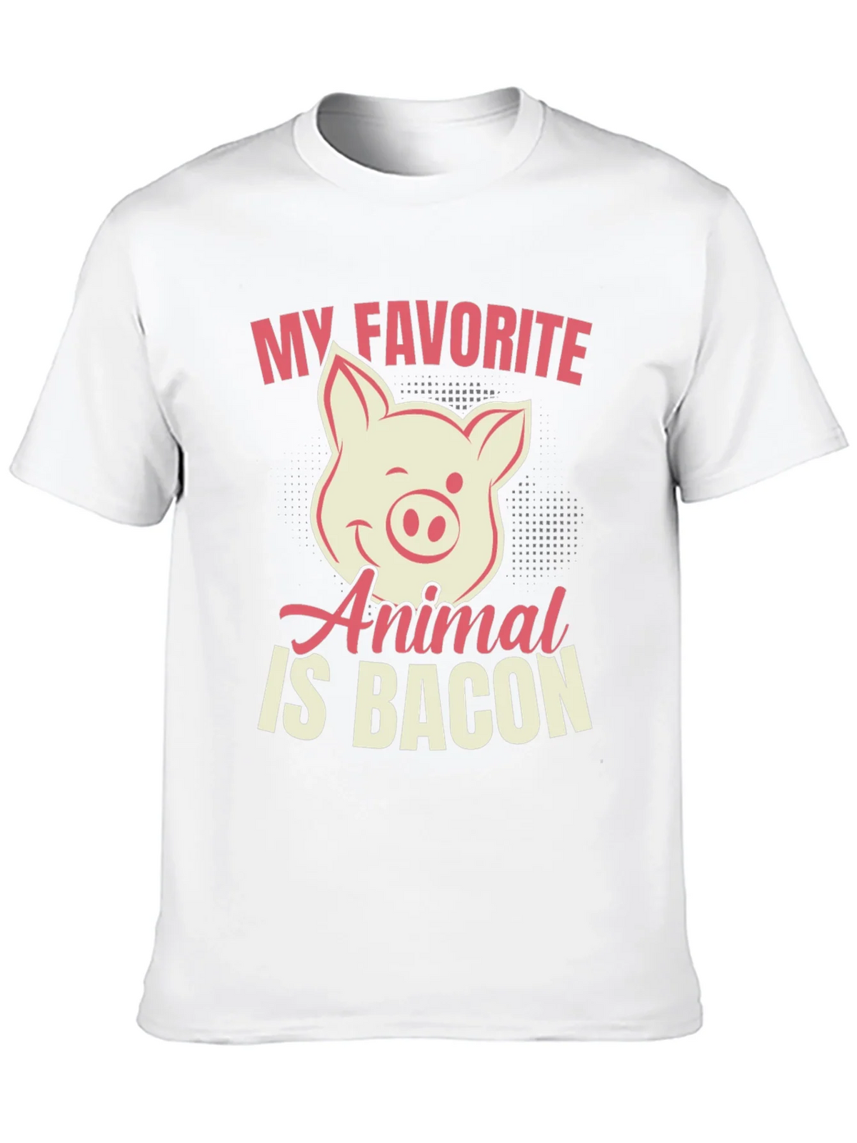 My Favorite Animal Is Bacon Pig Graphic T-Shirt product image 9