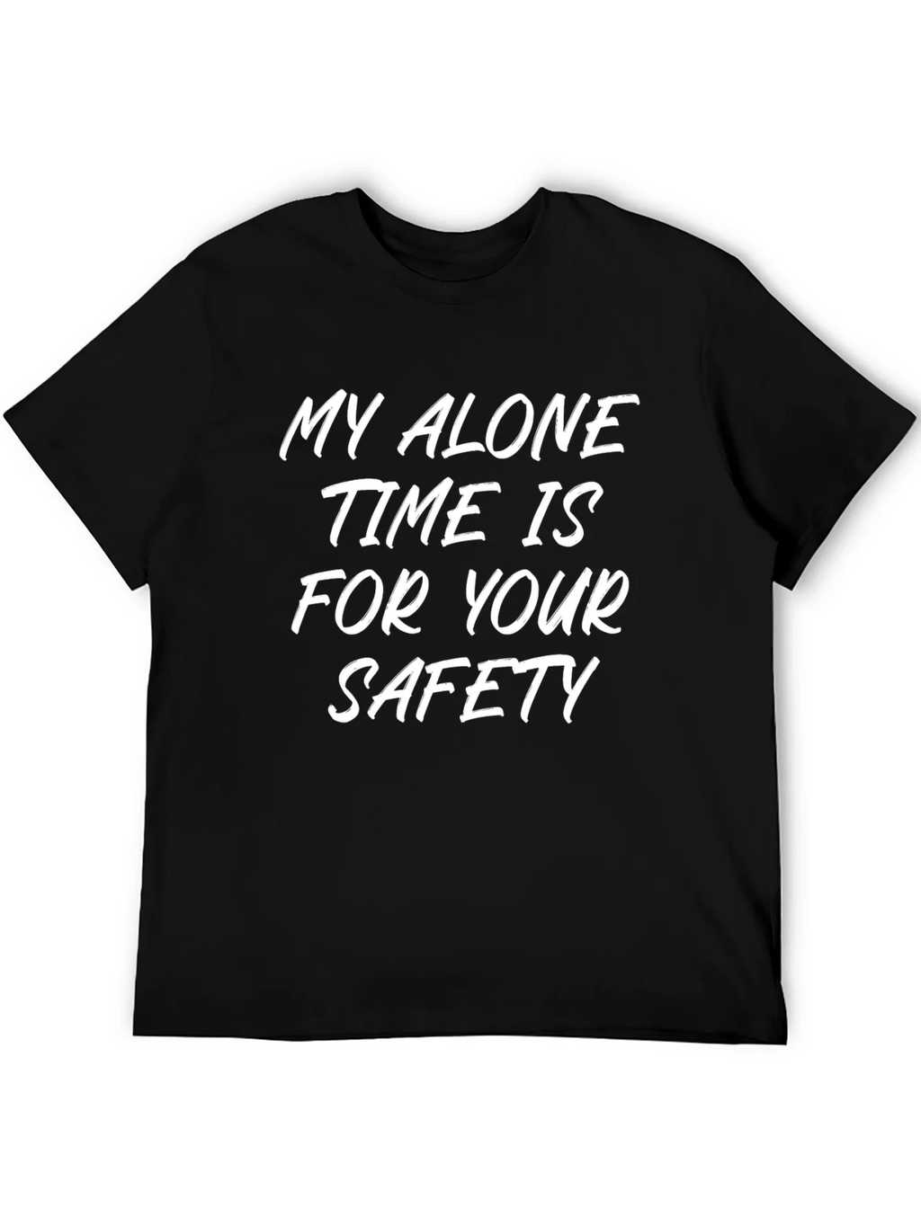 Alone Time Safety Slogan Tee - Black Cotton Shirt product image 5