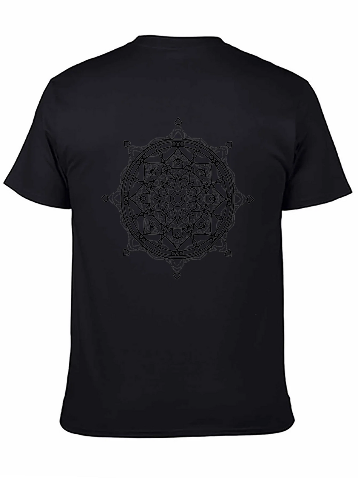 Mandala Graphic Black T-Shirt - Stylish Geometric Design product image 4