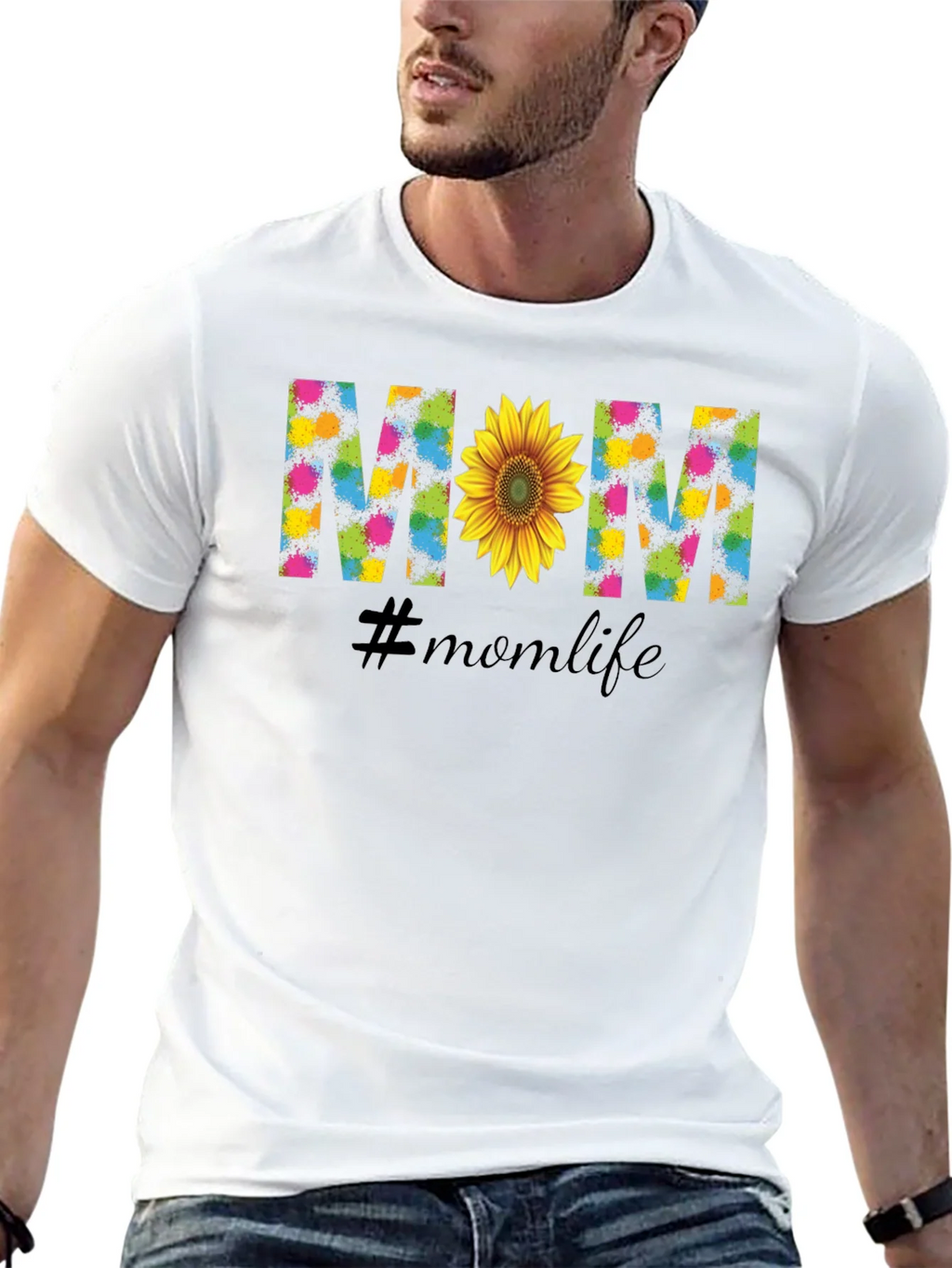 Mom Life Sunflower Graphic Tee - Black product image 9