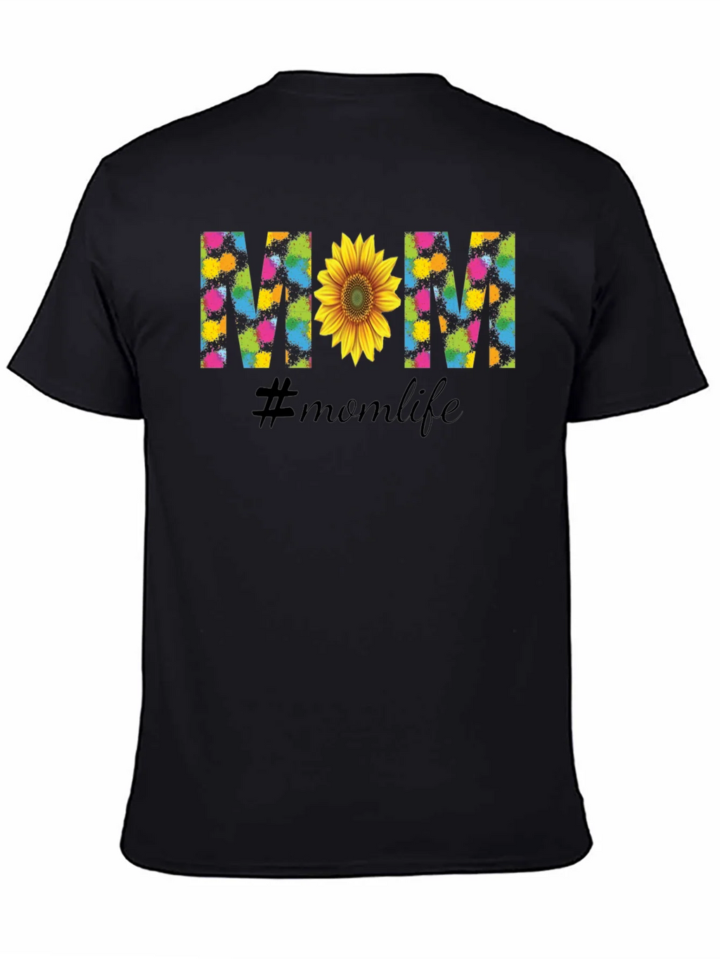 Mom Life Sunflower Graphic Tee - Black product image 3