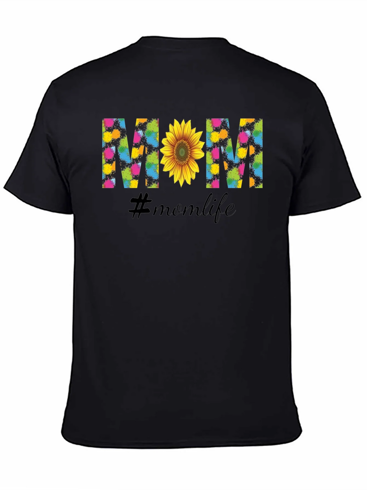 Mom Life Sunflower Graphic Tee - Black product image 3