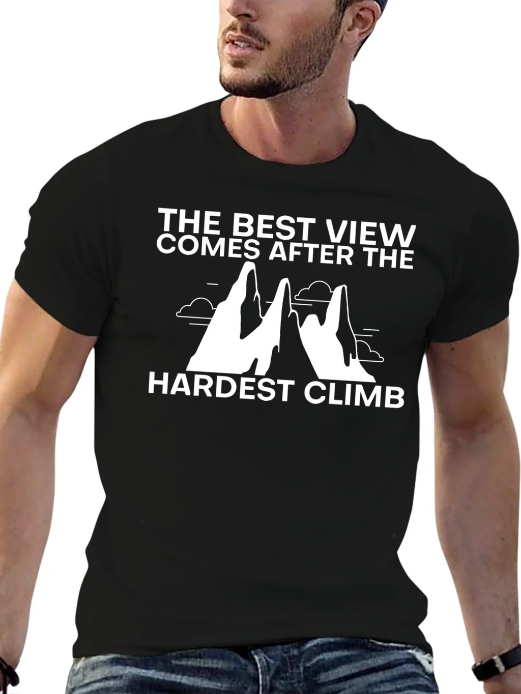 Motivational Climb T-Shirt - The Best View product image 6