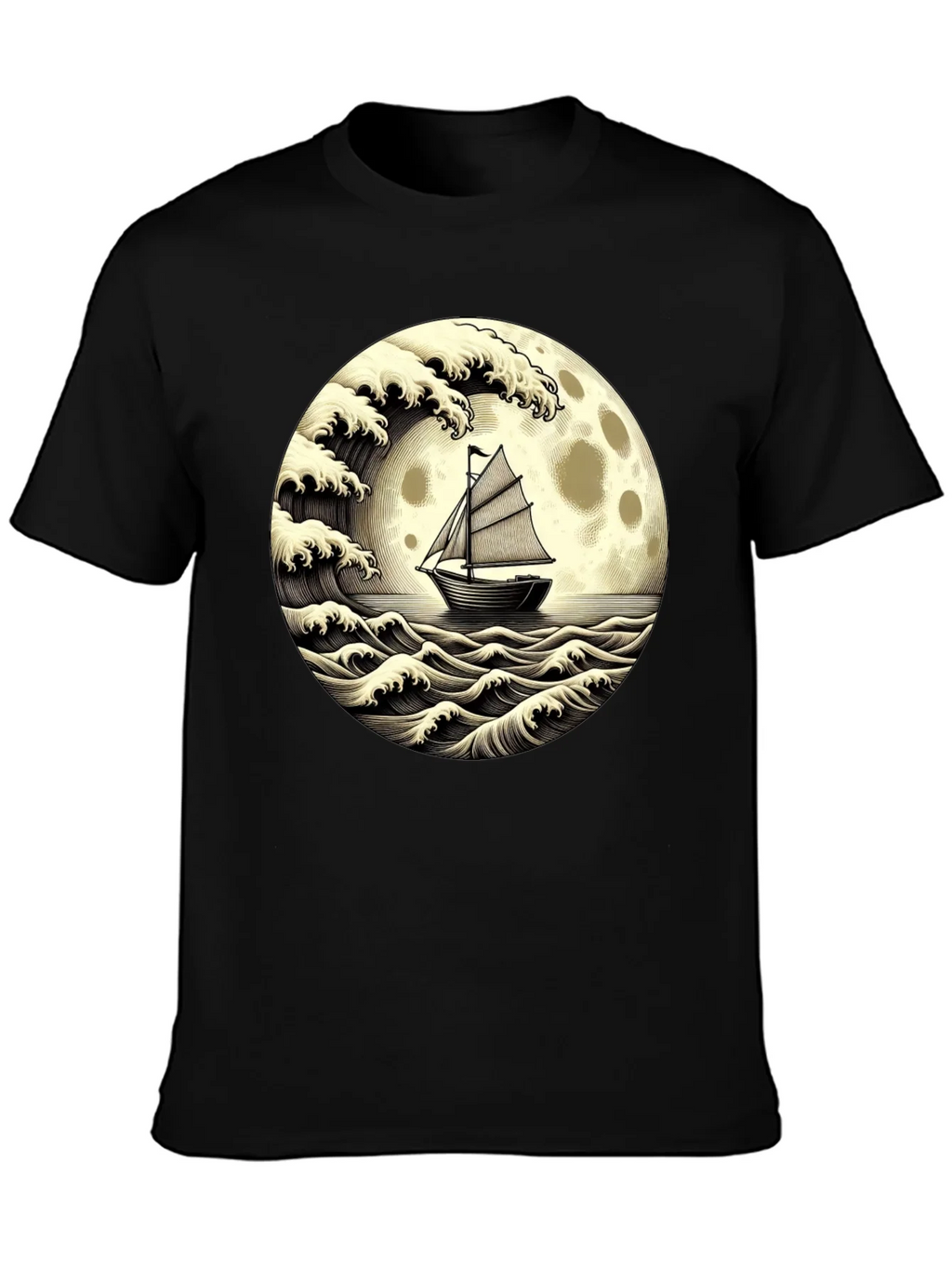 Nautical Moon Boat T-Shirt product image 3